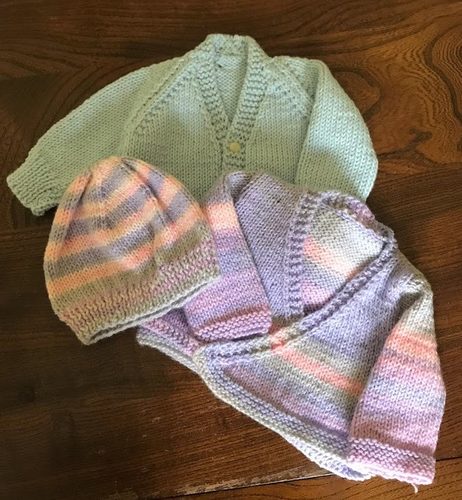 Marie, Spring outfits, knitted.